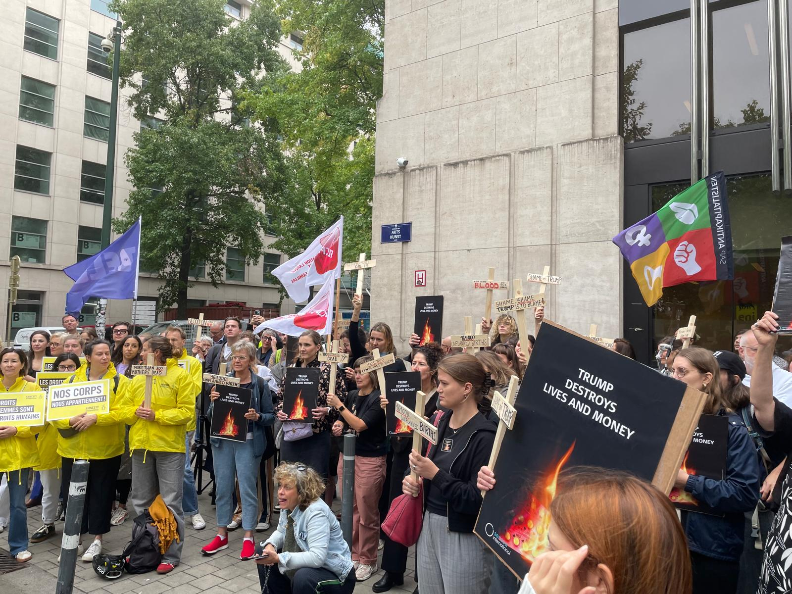 Protestors try to save Belgium’s $10 million stockpile of USAID contraceptives