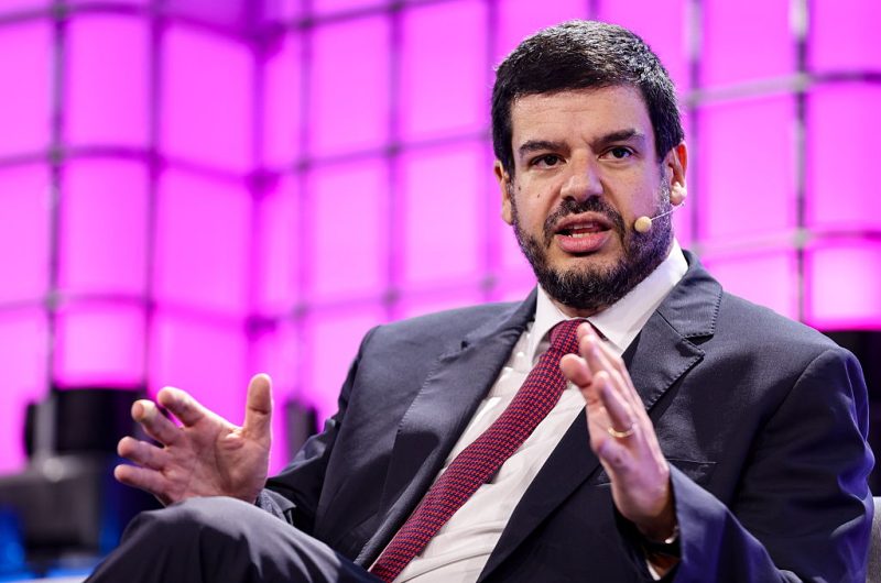 Lisbon , Portugal - 11 November 2025; Pedro Vargas David, Chairman of the Board; Euronews, on New Media Summit stage during day one of Web Summit 2025 at the MEO Arena in Lisbon, Portugal. (Photo By Florencia Tan Jun/Sportsfile for Web Summit via Getty Images)